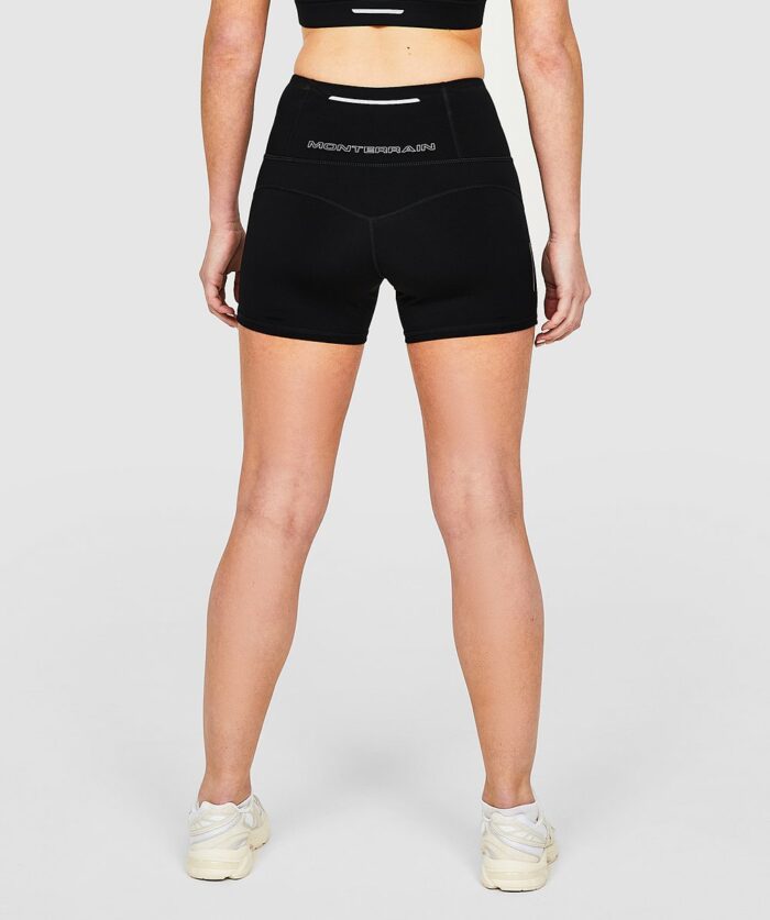 Monterrain Womens Altitude 4 Inch Running Short Black