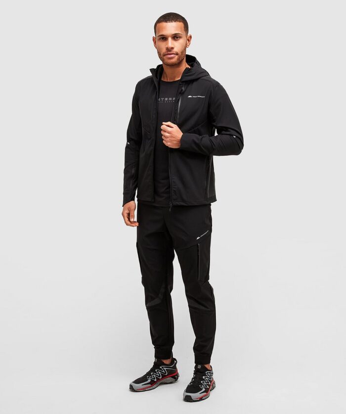 Monterrian Dynamic Woven Running Black Hoodie