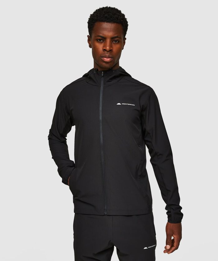 Monterrian Form Woven Running Black Jacket