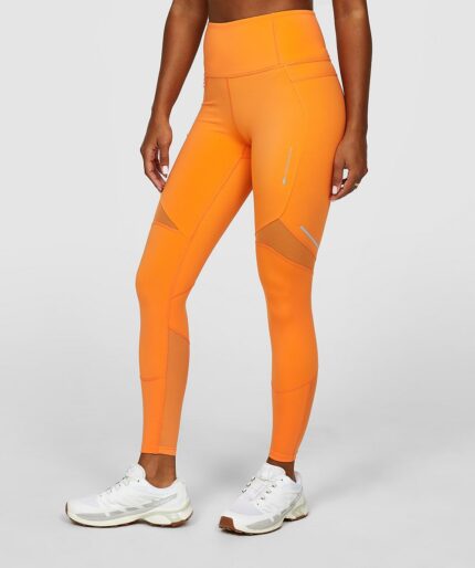 Monterrain Womens Altitude 7/8 Running Orange Legging