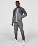 Monterrian Vent Woven Running Grey Hoodie