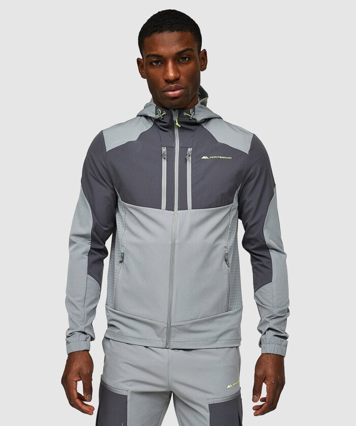 Monterrian Orbit Woven Running Grey Hoodie