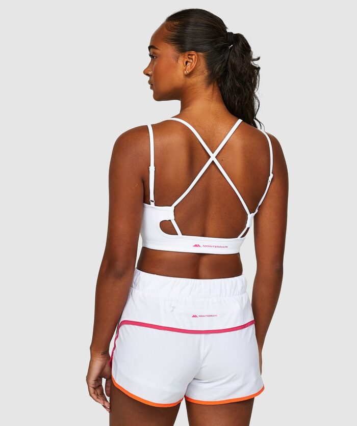 Monterrain Womens Glide 2.0 Strappy Crop Top White