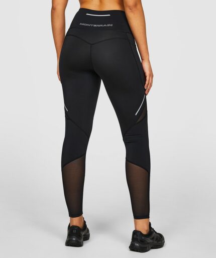 Monterrain Womens Altitude 2.0 7/8 Black Running Legging