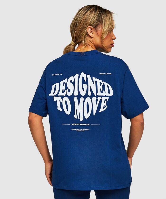 Monterrain Womens Designed To Move T-Shirt Blue