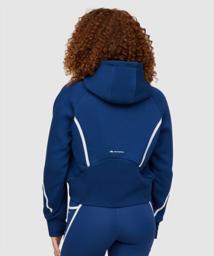 Monterrain Womens Mantra Fleece Quarter Blue Zip Hoodie