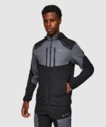 Monterrian Orbit Woven Running Black Hoodie